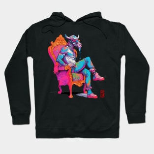 Hipster Bull Hoodie